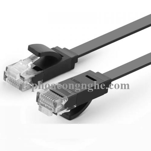 Ugreen 11234 0.5M màu Đen Cáp mạng LAN CAT6 UPT cáp dẹp NW104 30011234